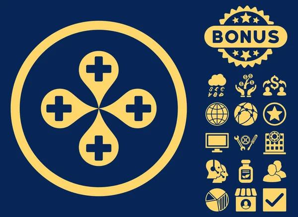 Больничная карта Знаки плоской глифы икона с бонусом — стоковое фото