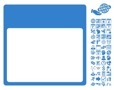 Takvim sayfası şablon düz vektör simgesi Bonus ile