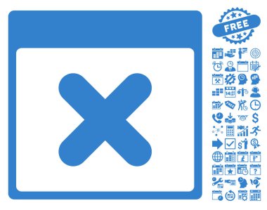 Takvim sayfası düz vektör simge Bonus ile iptal