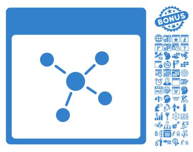 Bağlantıları ile Bonus sayfa düz vektör simge takvim