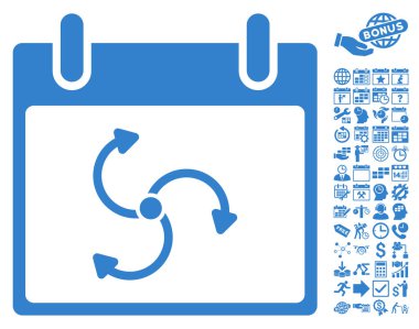 Siklon takvim gün düz vektör simge Bonus ile