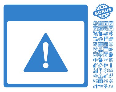 Hata takvim sayfa düz vektör simgesi Bonus ile