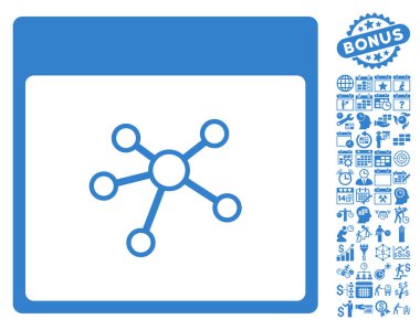 Linkler sayfa düz vektör simge Bonus ile takvim