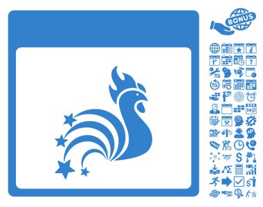 Horoz Fireworks ile Bonus sayfa düz vektör simge takvim