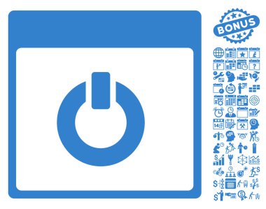 Takvim sayfası düz vektör simge Bonus ile geçiş