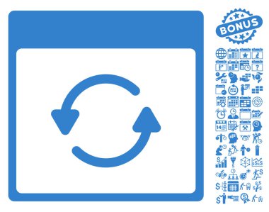 Update takvim sayfa düz vektör simgesi Bonus ile