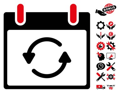 Takvim gün vektör simge Bonus ile yenileme