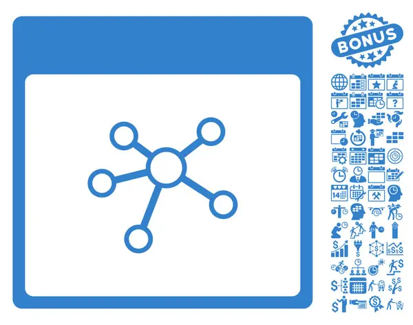 Links Página de Calendário Ícone de vetor plana com bônus —  Vetores de Stock