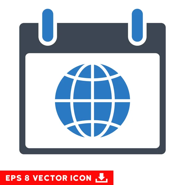 Jordglobsikonen Kalender sida vektor Eps — Stock vektor