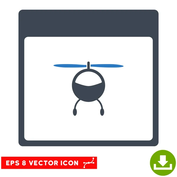 Hubschrauber Kalender Seite Vektor eps Symbol — Stockvektor