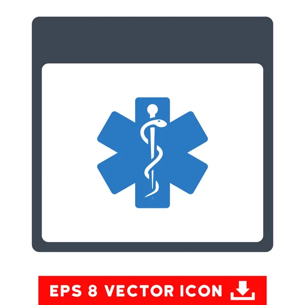 Médical Life Star Calendrier Page vectorielle Eps Icône — Image vectorielle