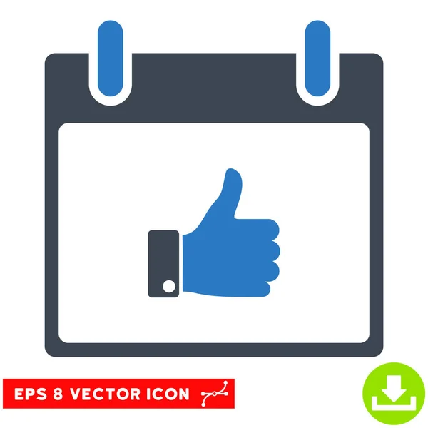 Thumb Up Hand Calendar Day Vector Eps Icon — Stock Vector