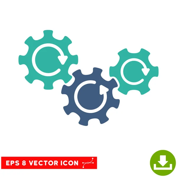 Getriebe Getriebe Rotationsvektor eps Symbol — Stockvektor