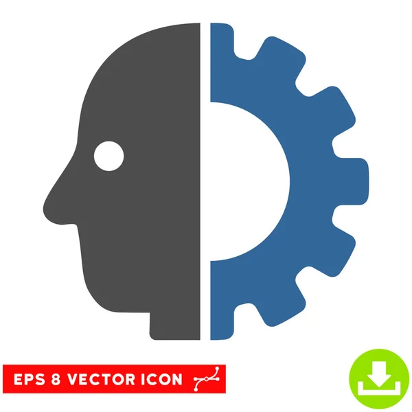 Cyborg Head Vector Eps Icon — Stock Vector