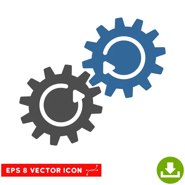 Getriebemechanismus Rotationsvektor eps Symbol — Stockvektor