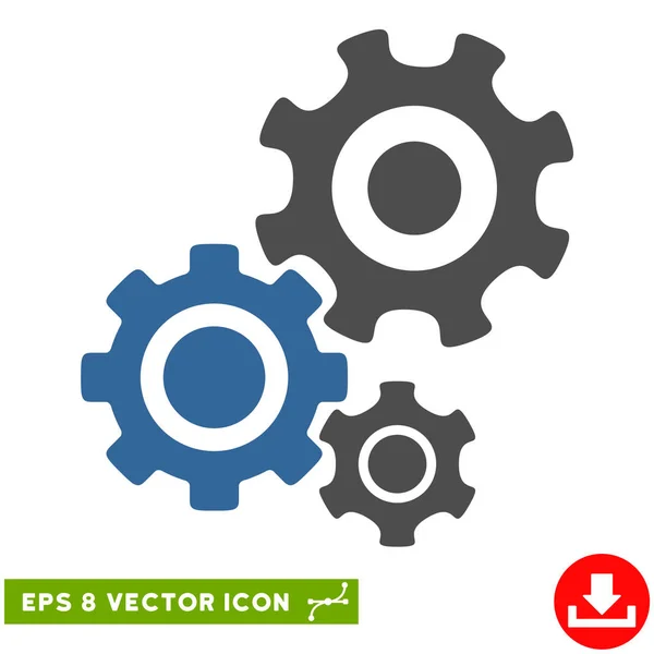 Gear Mechanism Vector Eps Icon — Stock Vector