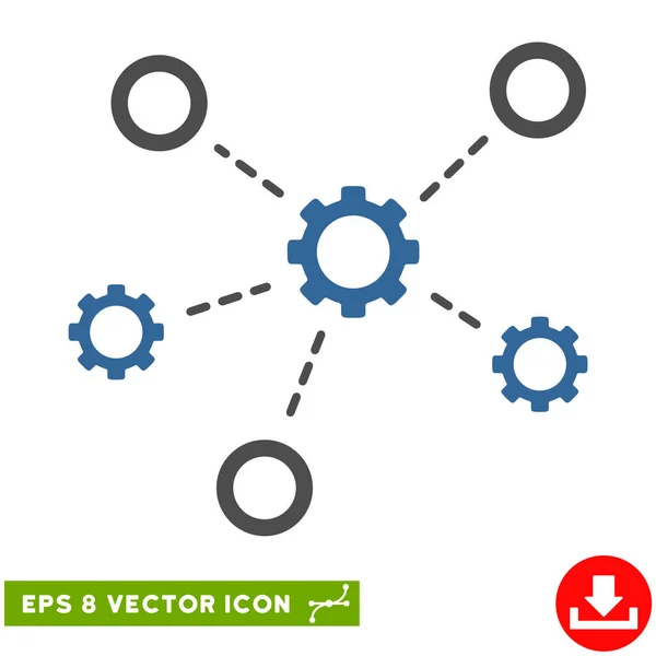 Relações de engrenagens Vector Eps Icon — Vetor de Stock