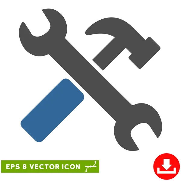 Hammer und Schraubenschlüssel Vektor eps Symbol — Stockvektor