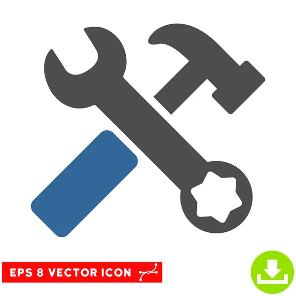 Hammer und Schraubenschlüssel Vektor eps Symbol — Stockvektor