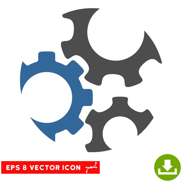 Mechanics Gears Vector Eps Icon — Stock Vector