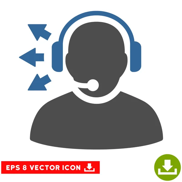 Réponse de l'opérateur Vecteur de parole Icône Eps — Image vectorielle