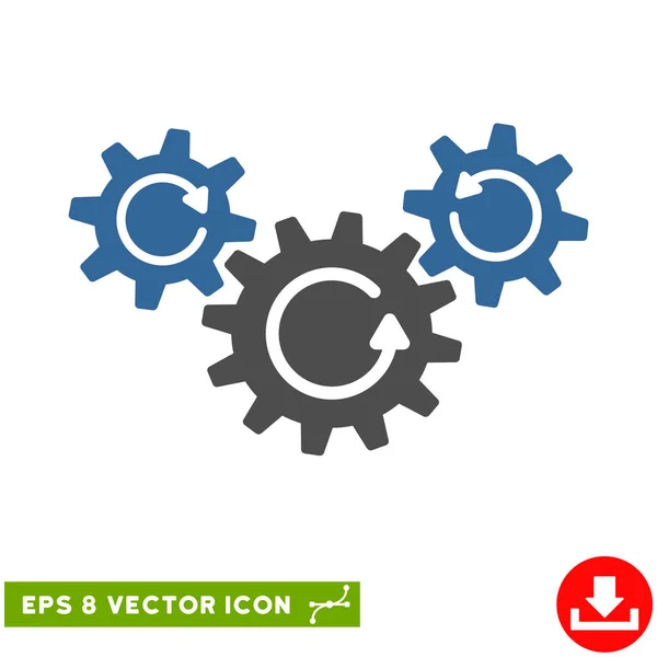 Ruedas de transmisión Rotación Vector Eps Icono — Vector de stock