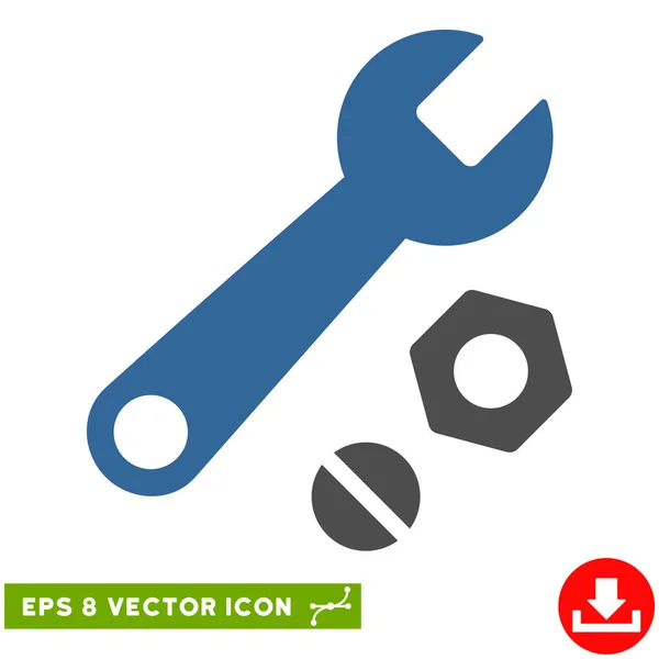 Schraubenschlüssel und Muttern Vektor eps Symbol — Stockvektor