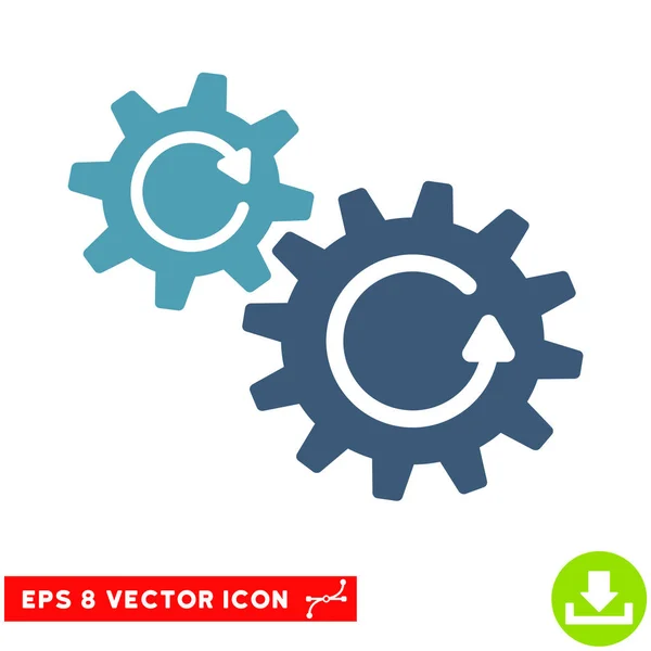 Cogs Rotação Vector Eps Ícone — Vetor de Stock