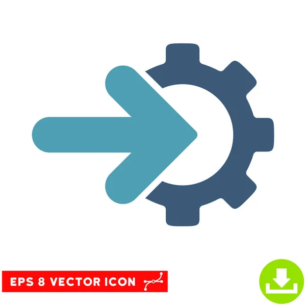 Gear Integration Vector Eps Icon — Stock Vector