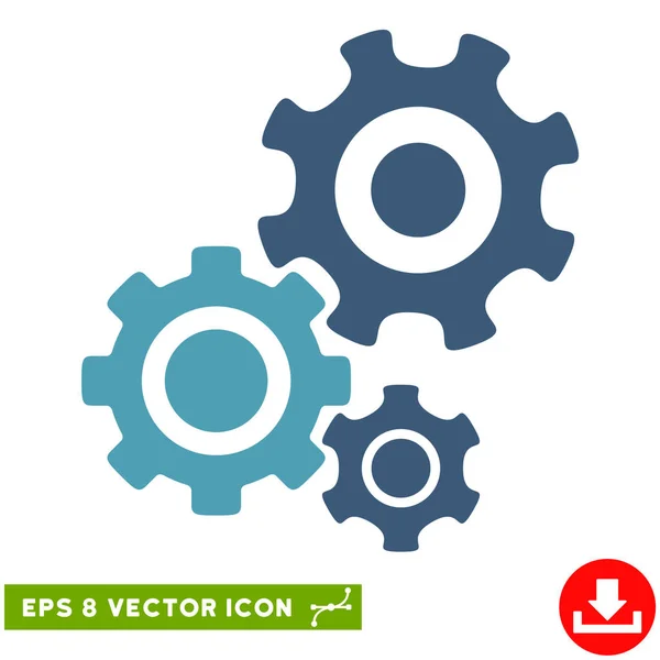 Gear Mechanism Vector Eps Icon — Stock Vector