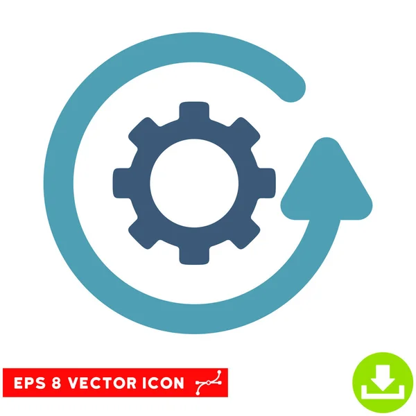 Rotação de roda de engrenagens Vetor de direção Eps Icon — Vetor de Stock