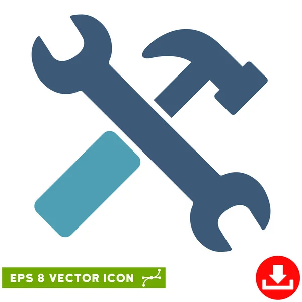 Hammer und Schraubenschlüssel Vektor eps Symbol — Stockvektor