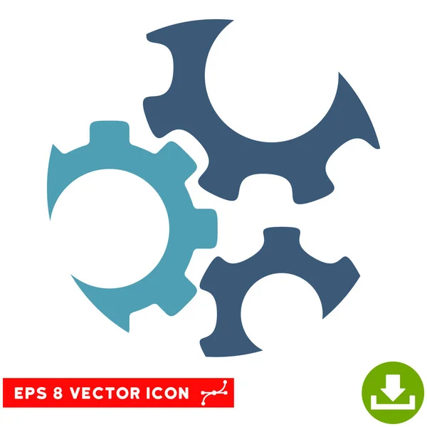 Mecânica Engrenagens Vector Eps Ícone —  Vetores de Stock