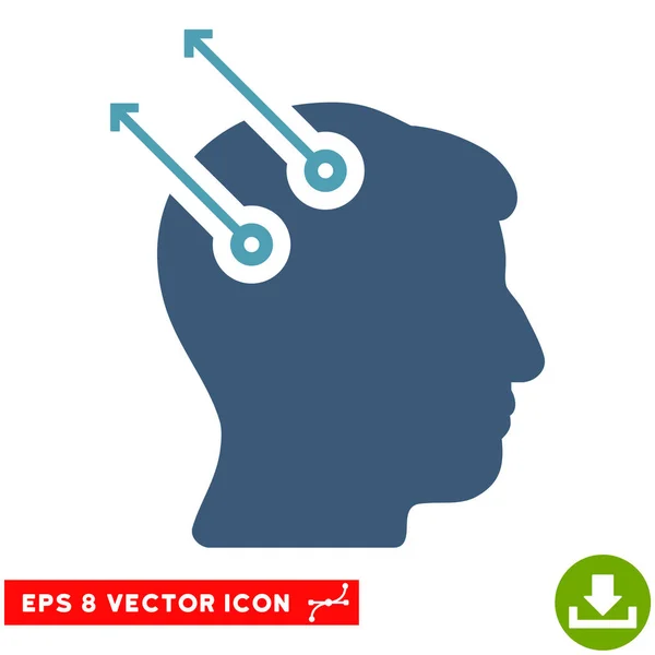 Neural Interface Plugs Vector Eps Icon — Stock Vector