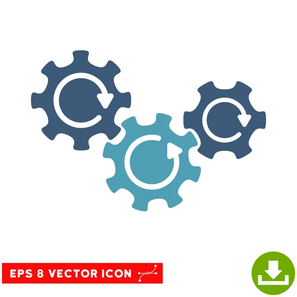 Engranajes de transmisión Rotación Vector Eps Icono — Vector de stock