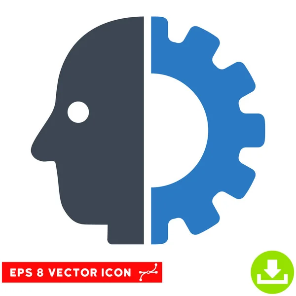 Cyborg cabeza Vector Eps icono — Vector de stock