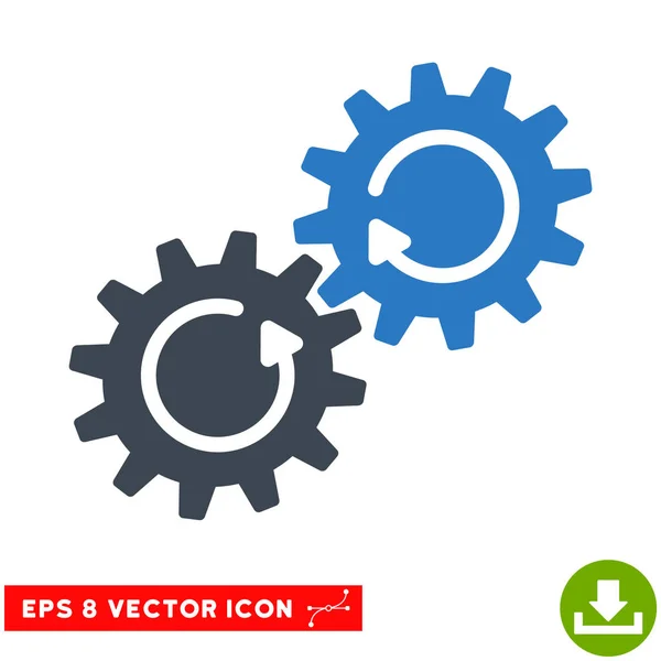 Getriebemechanismus Rotationsvektor eps Symbol — Stockvektor