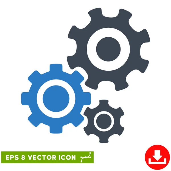 Gear Mechanism Vector Eps Icon — Stock Vector