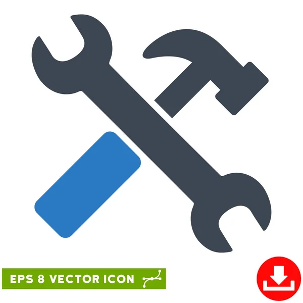 Martillo y llave inglesa Vector Eps icono — Archivo Imágenes Vectoriales