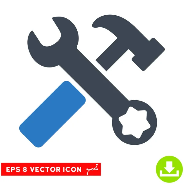 Martillo y llave inglesa Vector Eps icono — Archivo Imágenes Vectoriales