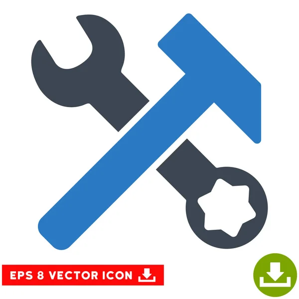 Martillo y llave inglesa Vector Eps icono — Vector de stock