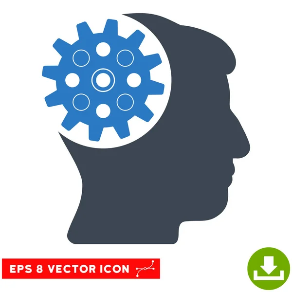 Cabeça de engrenagem Vector Eps Ícone — Vetor de Stock