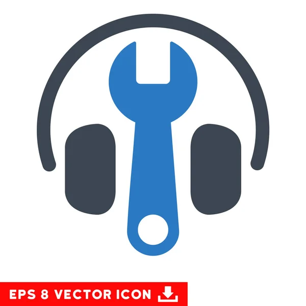 Kopfhörer Tuning Schraubenschlüssel Vektor eps Symbol — Stockvektor