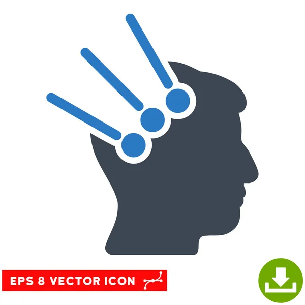 Neural Interface Connectors Vector Eps Icon — Stock Vector