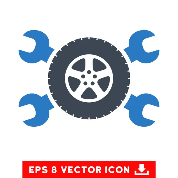 Reifenservice Schraubenschlüssel Vektor eps Symbol — Stockvektor