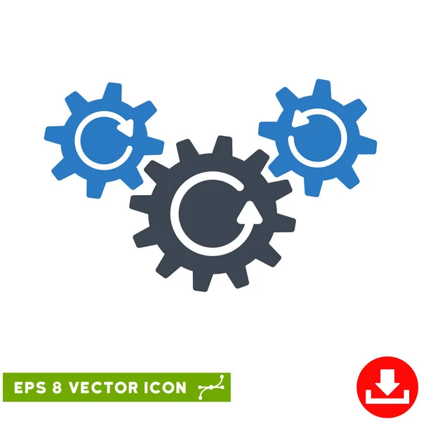 Ruedas de transmisión Rotación Vector Eps Icono — Vector de stock