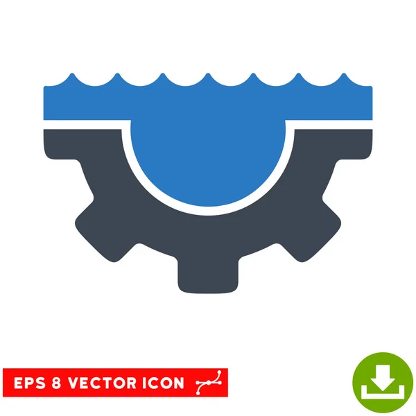 Wasser Service Getriebe Vektor eps Symbol — Stockvektor