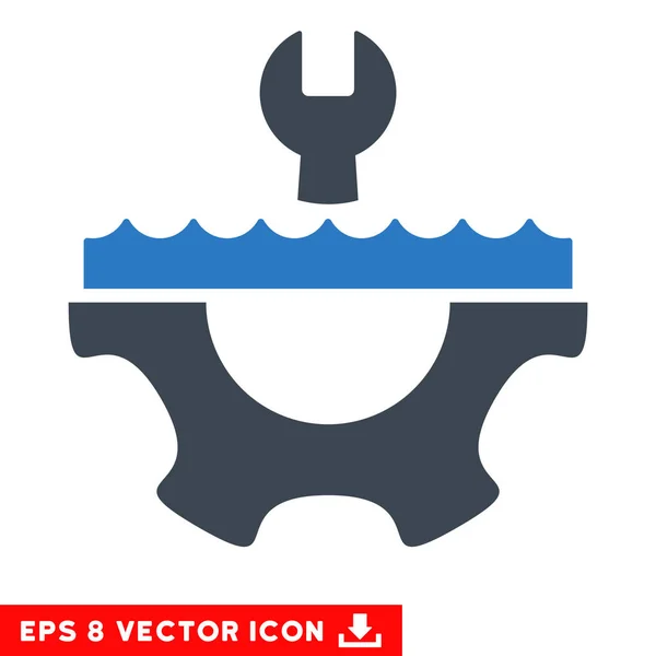 Wasser Service Getriebe Vektor eps Symbol — Stockvektor