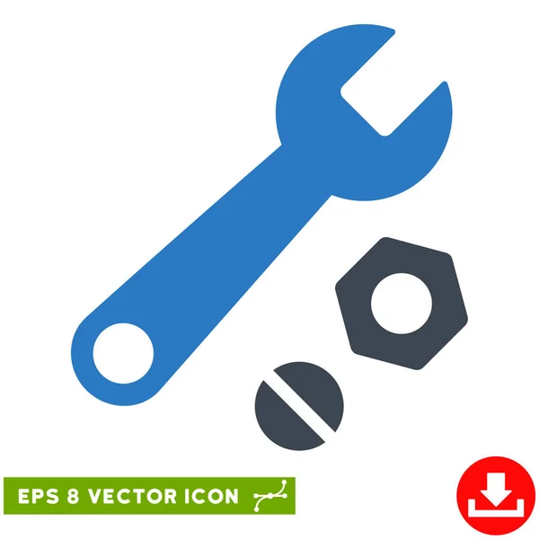Schraubenschlüssel und Muttern Vektor eps Symbol — Stockvektor