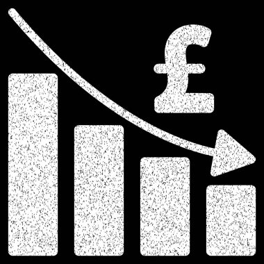 Lirası durgunluk Bar grafik grenli doku simgesi